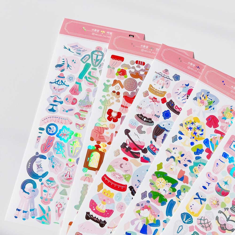 Mellee Factory Variety Store Removable Holographic Sticker Pack